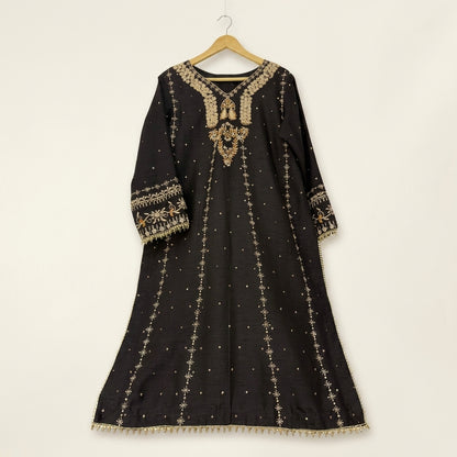 Premium Black Shirt with Elegant Dupatta & Trouser