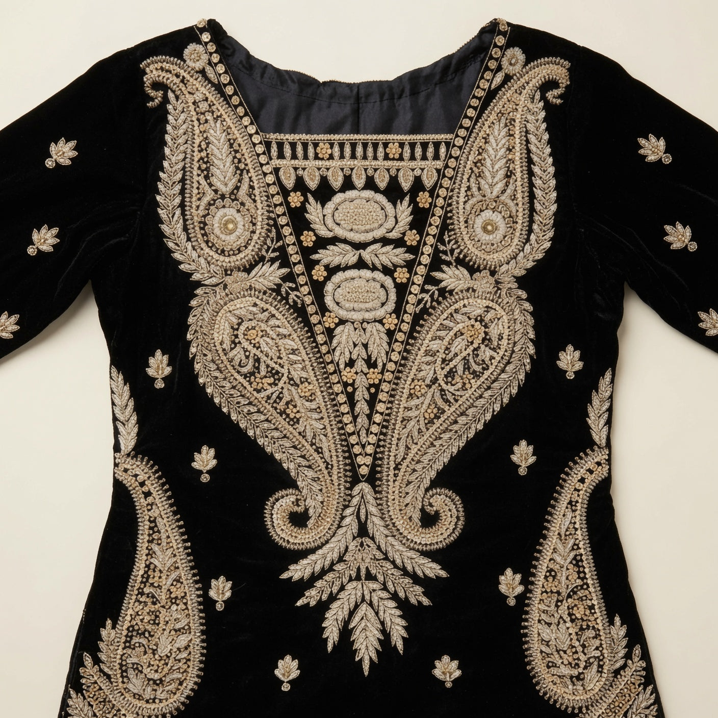Noir Royale – Handcrafted Black Velvet Luxury Shirt