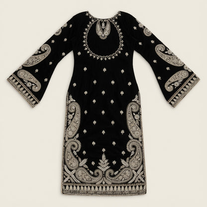 Noir Royale – Handcrafted Black Velvet Luxury Shirt